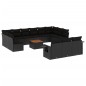 vidaXL 14-tlg. Garten-Sofagarnitur mit Kissen Schwarz Poly Rattan vidaXL 14-tlg. Garten-Sofagarnitur mit Kissen Schwarz Poly Rattan
