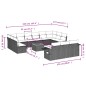 vidaXL 14-tlg. Garten-Sofagarnitur mit Kissen Grau Poly Rattan vidaXL 14-tlg. Garten-Sofagarnitur mit Kissen Grau Poly Rattan