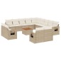vidaXL 14-tlg. Garten-Sofagarnitur mit Kissen Beige Poly Rattan vidaXL 14-tlg. Garten-Sofagarnitur mit Kissen Beige Poly Rattan