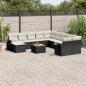 vidaXL 12-tlg. Garten-Sofagarnitur mit Kissen Schwarz Poly Rattan vidaXL 12-tlg. Garten-Sofagarnitur mit Kissen Schwarz Poly Rattan