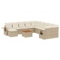 vidaXL 14-tlg. Garten-Sofagarnitur mit Kissen Beige Poly Rattan vidaXL 14-tlg. Garten-Sofagarnitur mit Kissen Beige Poly Rattan