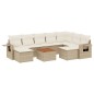 vidaXL 10-tlg. Garten-Sofagarnitur mit Kissen Beige Poly Rattan vidaXL 10-tlg. Garten-Sofagarnitur mit Kissen Beige Poly Rattan