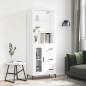 vidaXL Highboard Weiß 69,5x34x180 cm Holzwerkstoff vidaXL Highboard Weiß 69,5x34x180 cm Holzwerkstoff
