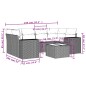 vidaXL 7-tlg. Garten-Sofagarnitur mit Kissen Grau Poly Rattan vidaXL 7-tlg. Garten-Sofagarnitur mit Kissen Grau Poly Rattan