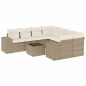 vidaXL 9-tlg. Garten-Sofagarnitur mit Kissen Beige Poly Rattan vidaXL 9-tlg. Garten-Sofagarnitur mit Kissen Beige Poly Rattan