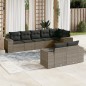 vidaXL 8-tlg. Garten-Sofagarnitur mit Kissen Grau Poly Rattan vidaXL 8-tlg. Garten-Sofagarnitur mit Kissen Grau Poly Rattan