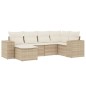 vidaXL 6-tlg. Garten-Sofagarnitur mit Kissen Beige Poly Rattan vidaXL 6-tlg. Garten-Sofagarnitur mit Kissen Beige Poly Rattan