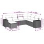 vidaXL 7-tlg. Garten-Sofagarnitur mit Kissen Schwarz Poly Rattan vidaXL 7-tlg. Garten-Sofagarnitur mit Kissen Schwarz Poly Rattan