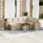 vidaXL 8-tlg. Garten-Sofagarnitur mit Kissen Beige Poly Rattan vidaXL 8-tlg. Garten-Sofagarnitur mit Kissen Beige Poly Rattan