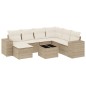 vidaXL 8-tlg. Garten-Sofagarnitur mit Kissen Beige Poly Rattan vidaXL 8-tlg. Garten-Sofagarnitur mit Kissen Beige Poly Rattan
