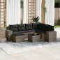 vidaXL 8-tlg. Garten-Sofagarnitur mit Kissen Grau Poly Rattan vidaXL 8-tlg. Garten-Sofagarnitur mit Kissen Grau Poly Rattan