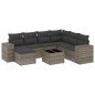 vidaXL 8-tlg. Garten-Sofagarnitur mit Kissen Grau Poly Rattan vidaXL 8-tlg. Garten-Sofagarnitur mit Kissen Grau Poly Rattan