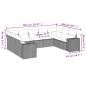 vidaXL 9-tlg. Garten-Sofagarnitur mit Kissen Grau Poly Rattan vidaXL 9-tlg. Garten-Sofagarnitur mit Kissen Grau Poly Rattan