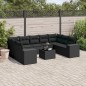 vidaXL 10-tlg. Garten-Sofagarnitur mit Kissen Schwarz Poly Rattan vidaXL 10-tlg. Garten-Sofagarnitur mit Kissen Schwarz Poly Rattan