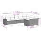 vidaXL 9-tlg. Garten-Sofagarnitur mit Kissen Grau Poly Rattan vidaXL 9-tlg. Garten-Sofagarnitur mit Kissen Grau Poly Rattan