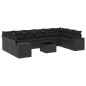 vidaXL 11-tlg. Garten-Sofagarnitur mit Kissen Schwarz Poly Rattan vidaXL 11-tlg. Garten-Sofagarnitur mit Kissen Schwarz Poly Rattan