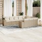 vidaXL 10-tlg. Garten-Sofagarnitur mit Kissen Beige Poly Rattan vidaXL 10-tlg. Garten-Sofagarnitur mit Kissen Beige Poly Rattan