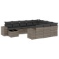 vidaXL 11-tlg. Garten-Sofagarnitur mit Kissen Grau Poly Rattan vidaXL 11-tlg. Garten-Sofagarnitur mit Kissen Grau Poly Rattan