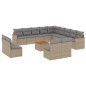vidaXL 14-tlg. Garten-Sofagarnitur mit Kissen Beige Poly Rattan vidaXL 14-tlg. Garten-Sofagarnitur mit Kissen Beige Poly Rattan