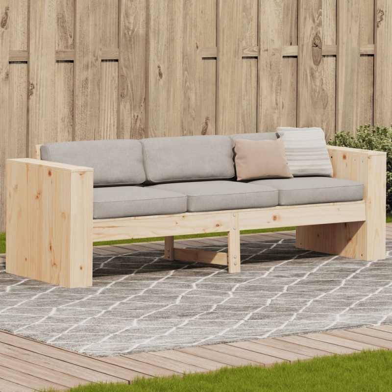 vidaXL Gartensofa 3-Sitzer 189x60x62 cm Massivholz Kiefer vidaXL Gartensofa 3-Sitzer 189x60x62 cm Massivholz Kiefer