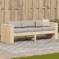 vidaXL Gartensofa 3-Sitzer 189x60x62 cm Massivholz Kiefer vidaXL Gartensofa 3-Sitzer 189x60x62 cm Massivholz Kiefer
