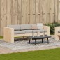 vidaXL Gartensofa 3-Sitzer 189x60x62 cm Massivholz Kiefer vidaXL Gartensofa 3-Sitzer 189x60x62 cm Massivholz Kiefer
