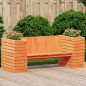 vidaXL Gartenbank mit Pflanzkübeln Braun 167,5x60x65 cm Kiefernholz vidaXL Gartenbank mit Pflanzkübeln Braun 167,5x60x65 cm Kiefernholz