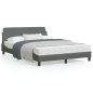 vidaXL Bettgestell mit Kopfteil Dunkelgrau 120x200 cm Stoff vidaXL Bettgestell mit Kopfteil Dunkelgrau 120x200 cm Stoff