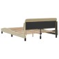vidaXL Bettgestell mit Kopfteil Creme 120x200 cm Stoff vidaXL Bettgestell mit Kopfteil Creme 120x200 cm Stoff