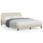 vidaXL Bettgestell ohne Matratze Creme 140x200 cm Stoff vidaXL Bettgestell ohne Matratze Creme 140x200 cm Stoff