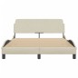 vidaXL Bettgestell ohne Matratze Creme 140x200 cm Stoff vidaXL Bettgestell ohne Matratze Creme 140x200 cm Stoff
