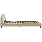 vidaXL Bettgestell ohne Matratze Creme 140x200 cm Stoff vidaXL Bettgestell ohne Matratze Creme 140x200 cm Stoff
