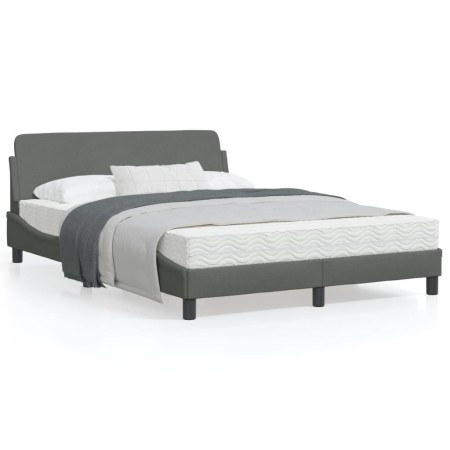vidaXL Bettgestell ohne Matratze Dunkelgrau 140x200 cm Stoff