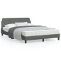 vidaXL Bettgestell ohne Matratze Dunkelgrau 140x200 cm Stoff vidaXL Bettgestell ohne Matratze Dunkelgrau 140x200 cm Stoff