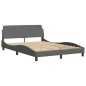 vidaXL Bettgestell ohne Matratze Dunkelgrau 140x200 cm Stoff vidaXL Bettgestell ohne Matratze Dunkelgrau 140x200 cm Stoff