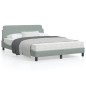 vidaXL Bettgestell ohne Matratze Hellgrau 140x200 cm Samt vidaXL Bettgestell ohne Matratze Hellgrau 140x200 cm Samt