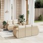 vidaXL 6-tlg. Garten-Sofagarnitur mit Kissen Beige Poly Rattan vidaXL 6-tlg. Garten-Sofagarnitur mit Kissen Beige Poly Rattan