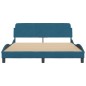vidaXL Bettgestell mit Kopfteil Blau 160x200 cm Samt vidaXL Bettgestell mit Kopfteil Blau 160x200 cm Samt