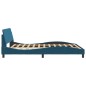 vidaXL Bettgestell mit Kopfteil Blau 160x200 cm Samt vidaXL Bettgestell mit Kopfteil Blau 160x200 cm Samt