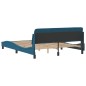 vidaXL Bettgestell mit Kopfteil Blau 160x200 cm Samt vidaXL Bettgestell mit Kopfteil Blau 160x200 cm Samt