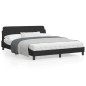 vidaXL Bettgestell mit Kopfteil Schwarz 160x200 cm Samt vidaXL Bettgestell mit Kopfteil Schwarz 160x200 cm Samt