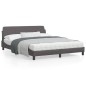 vidaXL Bettgestell mit Kopfteil Grau 160x200 cm Kunstleder vidaXL Bettgestell mit Kopfteil Grau 160x200 cm Kunstleder