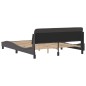 vidaXL Bettgestell mit Kopfteil Grau 160x200 cm Kunstleder vidaXL Bettgestell mit Kopfteil Grau 160x200 cm Kunstleder
