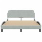 vidaXL Bettgestell ohne Matratze Hellgrau 120x200 cm Samt vidaXL Bettgestell ohne Matratze Hellgrau 120x200 cm Samt