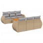 vidaXL 7-tlg. Garten-Sofagarnitur mit Kissen Beige Poly Rattan vidaXL 7-tlg. Garten-Sofagarnitur mit Kissen Beige Poly Rattan