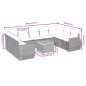 vidaXL 10-tlg. Garten-Sofagarnitur mit Kissen Grau Poly Rattan vidaXL 10-tlg. Garten-Sofagarnitur mit Kissen Grau Poly Rattan