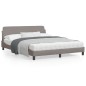 vidaXL Bettgestell mit Kopfteil Taupe 160x200 cm Stoff vidaXL Bettgestell mit Kopfteil Taupe 160x200 cm Stoff