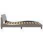 vidaXL Bettgestell mit Kopfteil Taupe 160x200 cm Stoff vidaXL Bettgestell mit Kopfteil Taupe 160x200 cm Stoff
