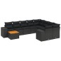 vidaXL 10-tlg. Garten-Sofagarnitur mit Kissen Schwarz Poly Rattan vidaXL 10-tlg. Garten-Sofagarnitur mit Kissen Schwarz Poly Rattan