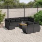 vidaXL 10-tlg. Garten-Sofagarnitur mit Kissen Schwarz Poly Rattan vidaXL 10-tlg. Garten-Sofagarnitur mit Kissen Schwarz Poly Rattan